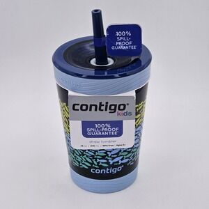 14oz Spill Proof Kids Tumbler Cup w/Straw Nautical Fish Design No More Spills